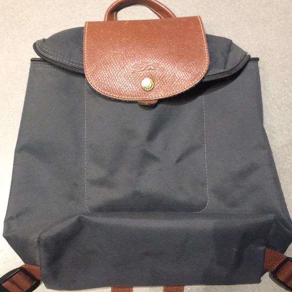 Gunmetal Longchamp Backpack Broken Tag 